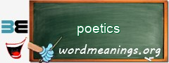 WordMeaning blackboard for poetics